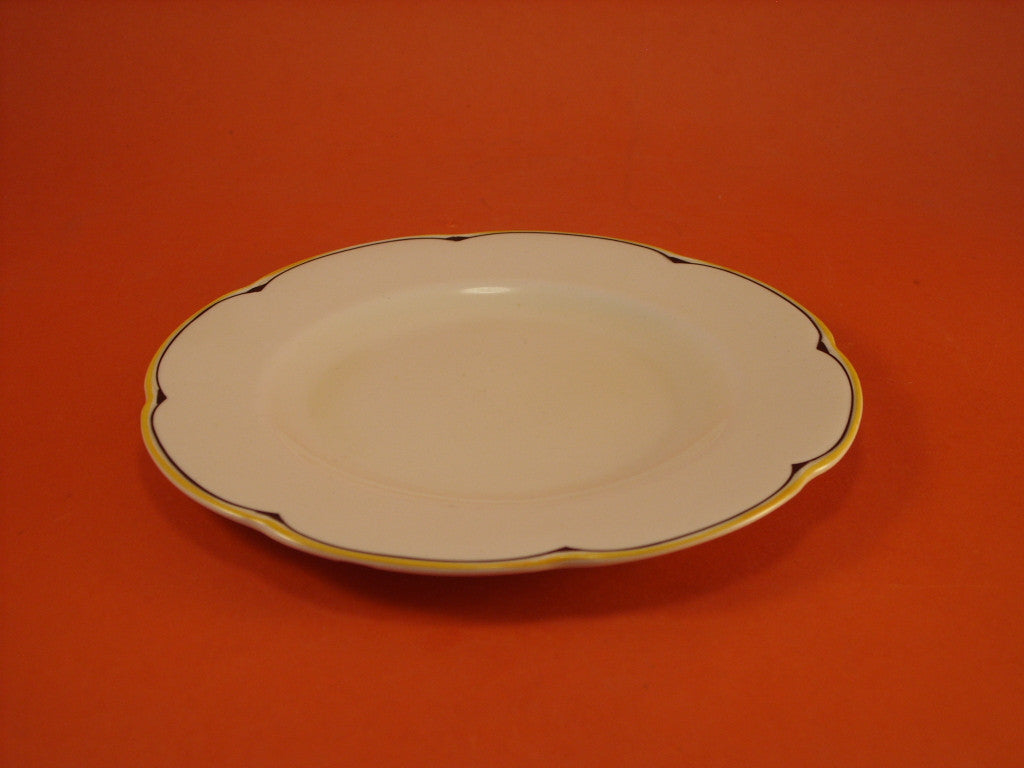 WOODS IVORY WARE ENGLAND PIATTO DESSERT ART DECO'