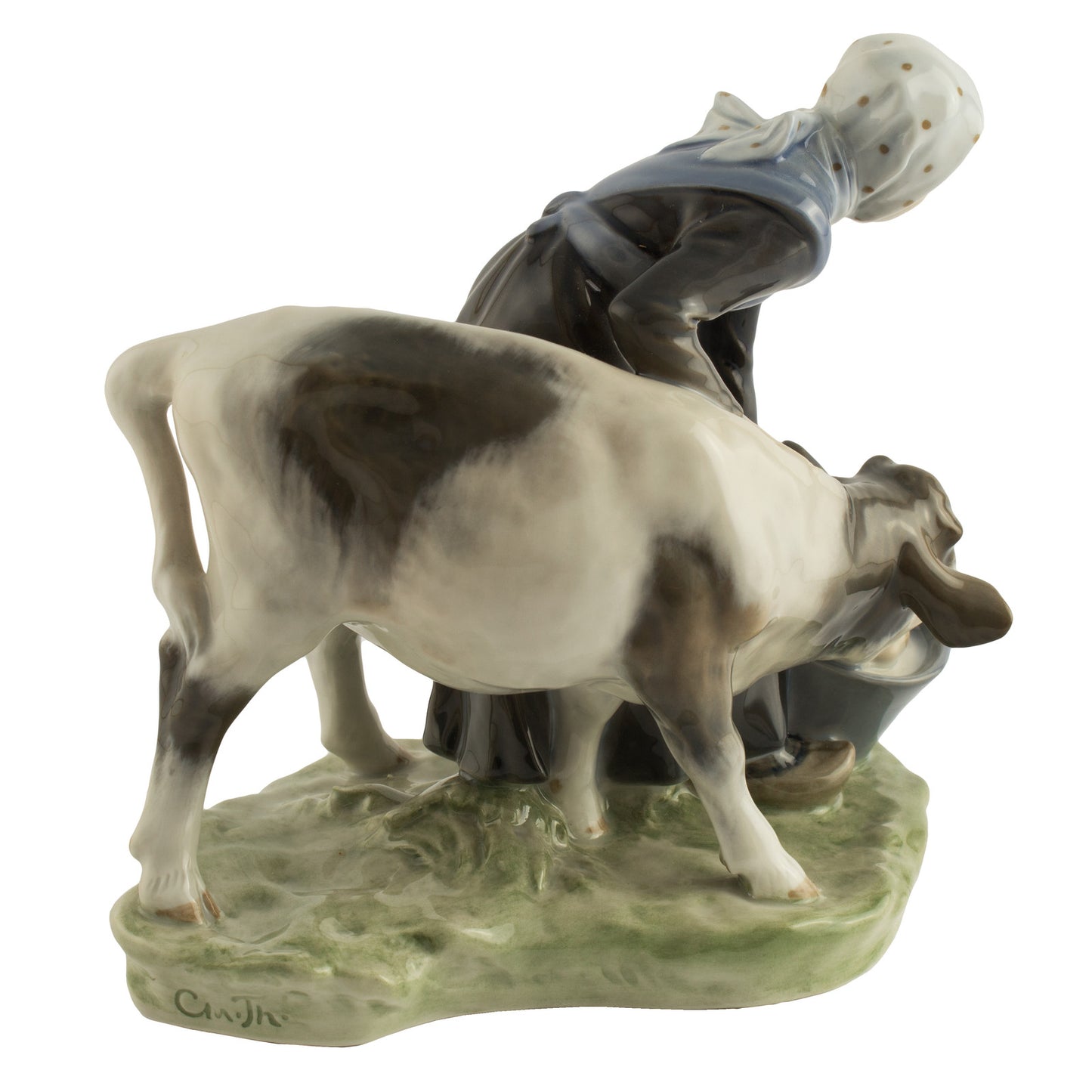 STATUINA PORCELLANA ROYAL COPENHAGEN "Ragazza con Vitello" 779 ORIGINALE PRIMA S