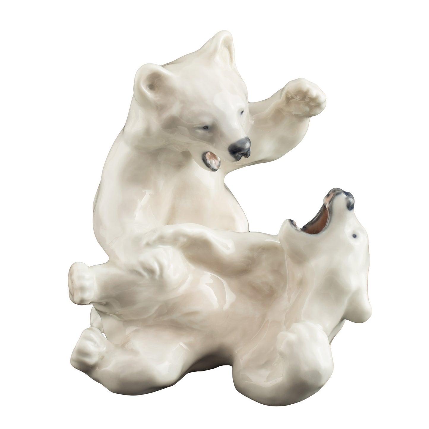 STATUINA PORCELLANA ROYAL COPENHAGEN "Orsi Polari Giocano" 1107 ORIGINALE PRIMA