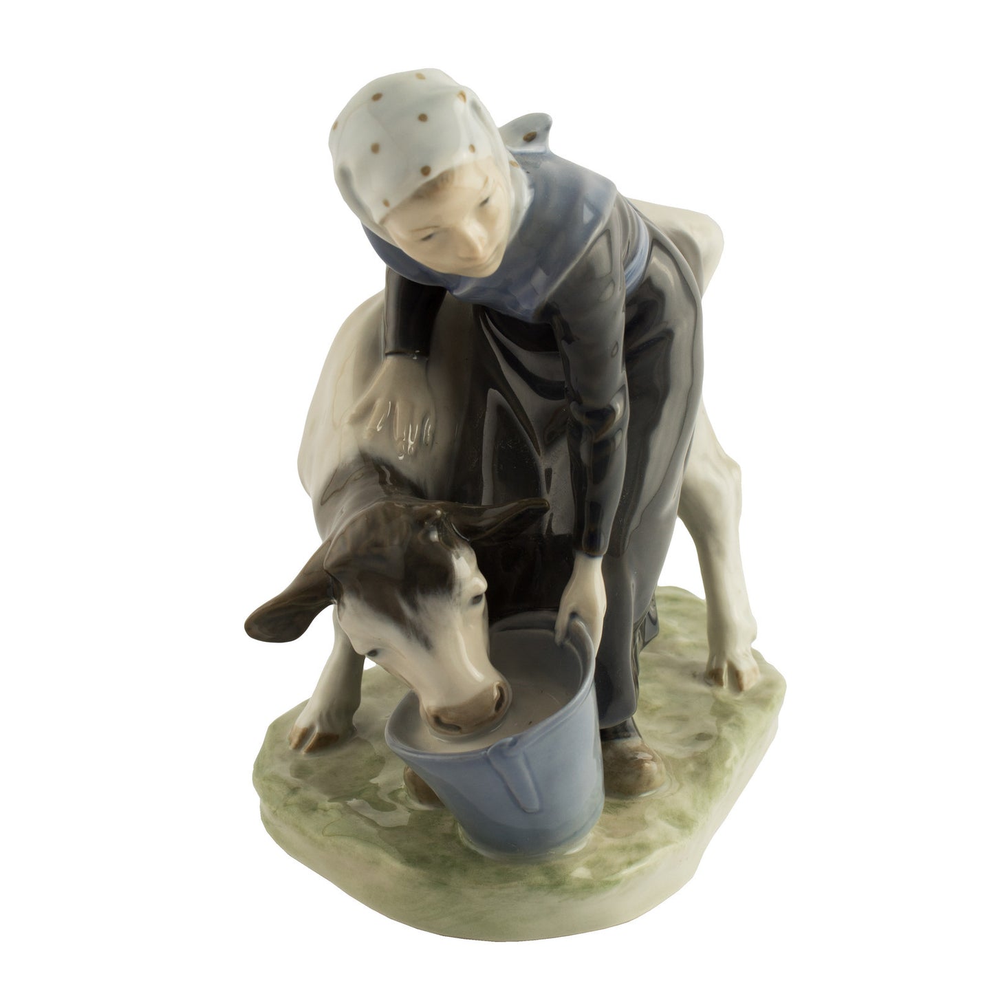 STATUINA PORCELLANA ROYAL COPENHAGEN "Ragazza con Vitello" 779 ORIGINALE PRIMA S