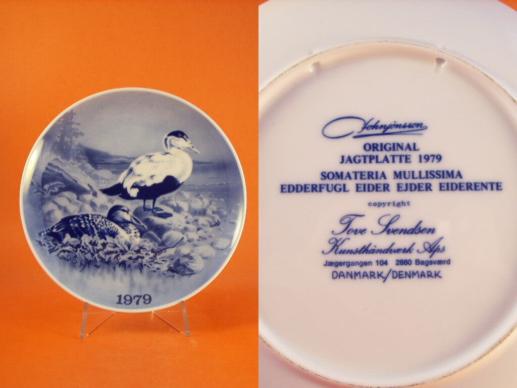 Tove Svendsen Piatto della Caccia, Edredone comune, 1979, porcellana danese - dettaglio 3