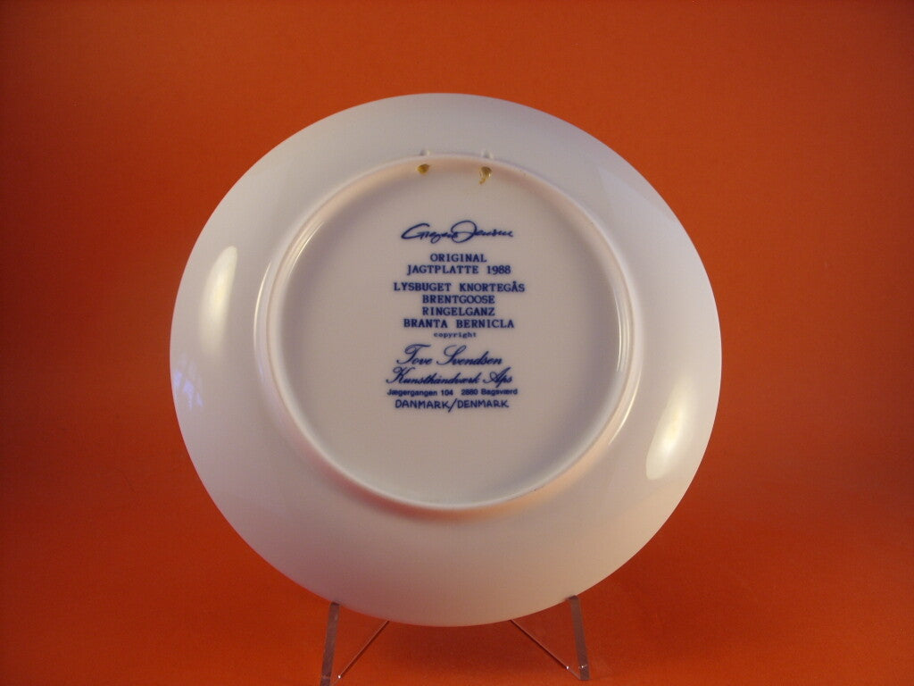 Tove Svendsen Piatto della Caccia, Oca colombaccio, 1988, porcellana danese - dettaglio 2