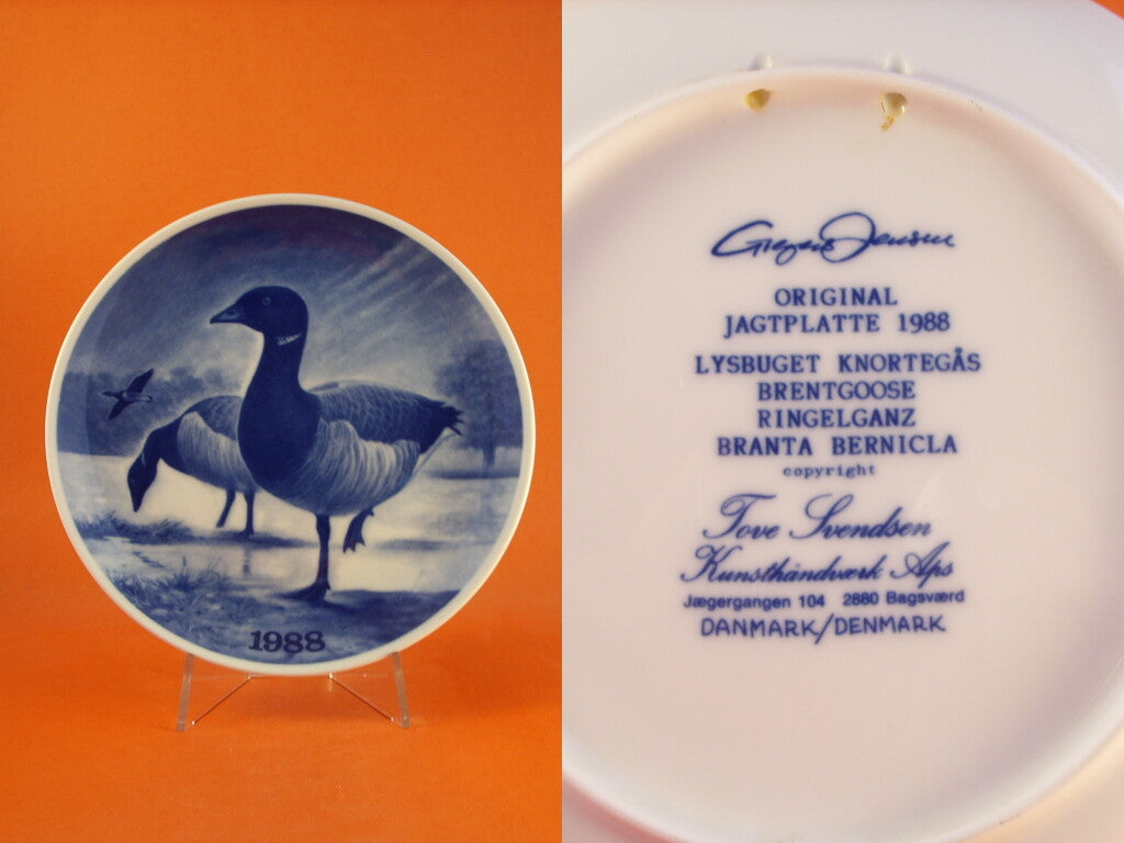 Tove Svendsen Piatto della Caccia, Oca colombaccio, 1988, porcellana danese - dettaglio 3