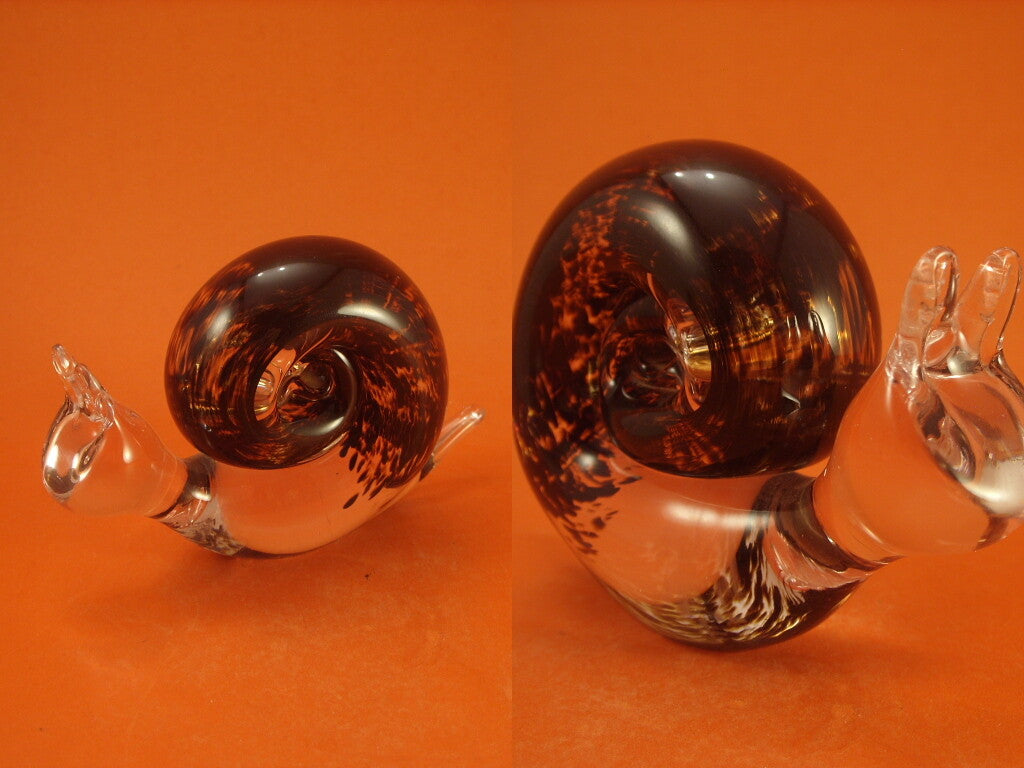 Chiocciola in cristallo Wedgwood, fermacarte inglese da scrivania