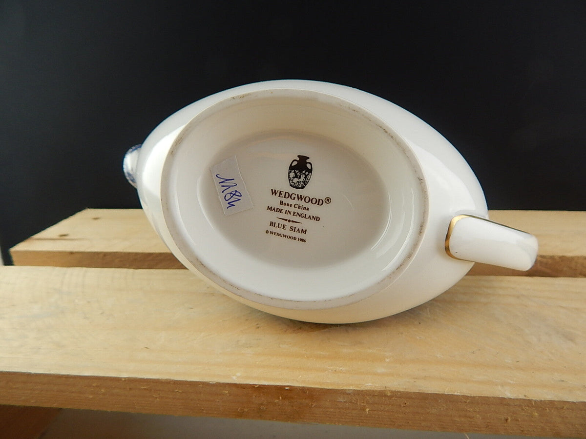 Porcellana Wedgwood decoro Blue Siam, salsiera vintage