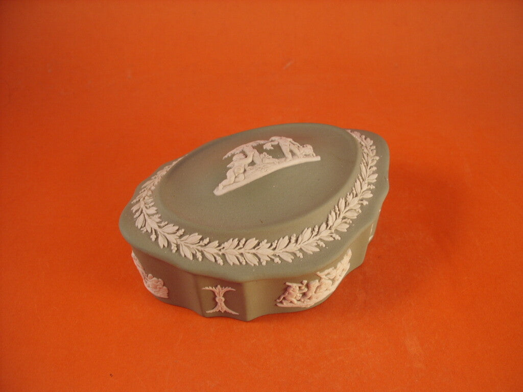 Scatola Portabombons Jasper Verde Wedgwood in gres