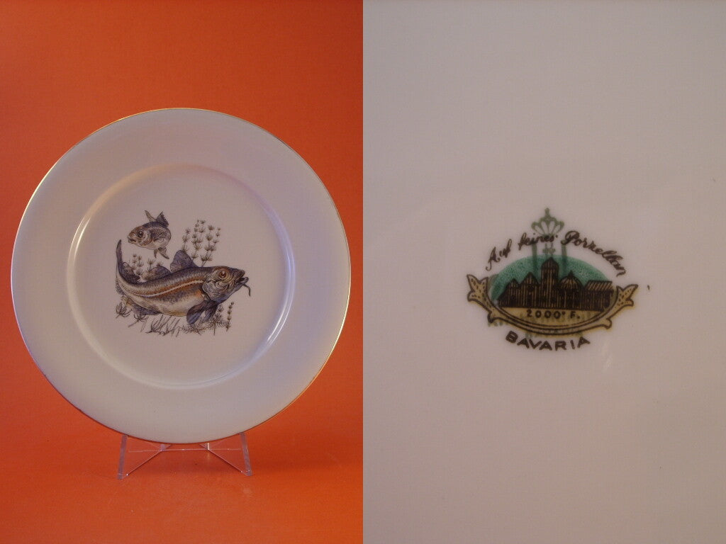 Marchio Bavaria impresso sul retro del piatto Winterling