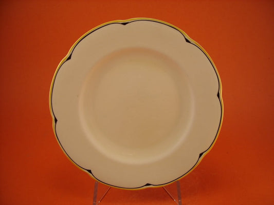 Piatto dessert Woods Ivory Ware Art Déco in ceramica inglese 17 cm, decorato a mano